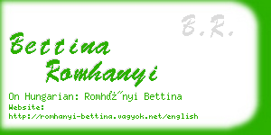 bettina romhanyi business card